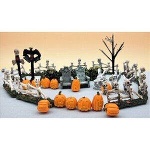 Lemax Spooky Town Mixed Lot Halloween Village Bone Fence Landscape Accessories